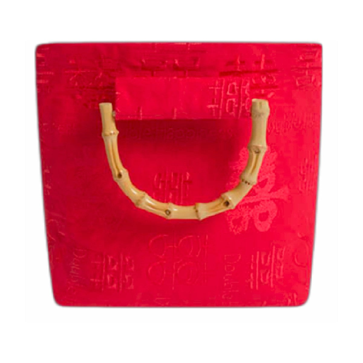 Xi Fang Big Bamboo Bag, 红色刺绣 red